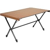 Timber Ridge Folding Camping Table XXL 49.2 x 80 cm Height Adjustable Multifunctional Portable Folding Table for Garden Large