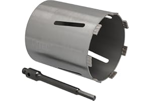 BTEC Corona diamantata esagonale lunga (200 mm), lunghezza utile 180 mm, diametro 162 mm, corona per calcestruzzo