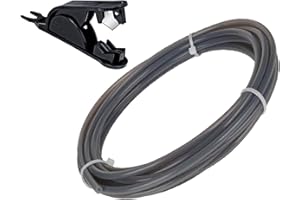 JUUPINE PTFE Tube 3m Accessory with Cutter for 1.75mm 3D Printer Filament, PTFE Tube 2.5mm x 4mm Grey for Bambu Lab A1/A1 mini/P1P/P1S/X1C, for Creality K1/K1 Max 3D Printer Extruder