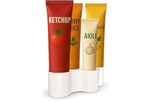 LAYERSMITH® Tubenhalter 4-Fach für große & kleine Tuben [MAXIMALE Ordnung] Weißer Tubenständer/Kühlschrank Organizer – Tuben Aufbewahrungsbox passend auch für den Vorratsschrank