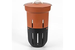 Urbalive Beetkomposter für Wurmkompost 12L - Garten unterirdisch Wurmkomposter zum Eingraben - Design Wurm Beetbox Komposter aus Recyceltem Kunststoff, Terrakotta