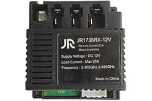 AIDNTBEO R-RX-12 V 6 V Kit de télécommande et récepteur pour voiture électrique télécommandée pour enfants JR1958-2S JR1738RX