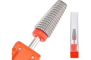 NICENEEDED Carburo para Clavos 5 en 1 Bit, Uso de Rotación Bidireccional para Zurdos Y Diestros, Brocas Profesionales para Uñas de 3/32 pulgada (Plata), Multa)