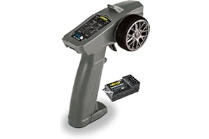 Carson 500500109 Reflex Wheel Start 2,4G Radio grigio - compatibile Tamiya KIT, modellismo, accessori, ricevitore, radio RC, telecomando 2,4 GHz, funzione trim