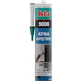 Akfix 900N Ayna Silikonu, N&ouml;tr Sistem,%100 Silikon, Solvent İ&ccedil;ermeyen, Hızlı K&uuml;rleşen, Korozyon Yapmayan