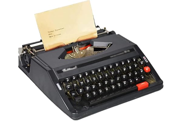 LBLFEBD Machine à écrire mécanique Anglaise, Machine à écrire Manuelle Portable Traditionnelle à l'ancienne, Machines à écrire Antiques à Finition Vintage pour Notes, Lettres ou écriture créative