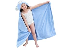 Fayscingo Baby Badetuch mit Kapuze Kinder Decke mit Kapuze für Kleinkinder Dickes Saugfähiges Großes Schwimmen Duschponcho Handtuch für Jungen Mädchen
