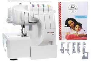 Gritzner 788 Overlock + E-Book "Meine Overlock" + 5 Sondernähfüße + Abfallbehälter