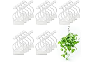 Jubaopen 95PCS Soporte de Plantas de Pared Clip de Planta Clip Jardinería Plantar Pared de Escalada Clip de Soporte de Plantas Invisible PP para La Decoración del Hogar Soporte (2.5x1.3x4cm)