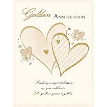 Biglietto Anniversario Oro Personalizzato Biglietto D'auguri Personalizzato Per 50° Anniversario Di Matrimonio – In Oro, Fatto A Mano Cartolina Anniversario Fatta A Mano Personalizzabile