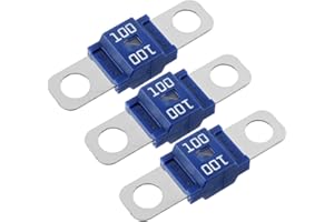 SIGANDG AMI/Midi Fusible 100A à courant élévé Bolt-on Midi Fusible 100 Amp Bleu pour Voitures, Bus, Camions, Caravanes, Véhicules de Construction (Lot de 3)