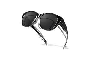 LVIOE Sonnenbrille für brillenträger Damen Runde Fit-over Überbrille mit UV-Schutz