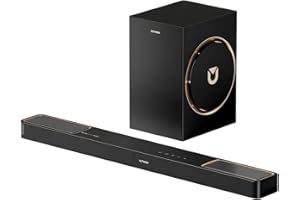 ULTIMEA Barra de Sonido 3.1.2ch con Dolby Atmos, 360W Sistema de Sonido Envolvente para TV, Barra de Sonido con subwoofer de 6,5" para Cine en casa, BT 5.4, HDMI eARC, Skywave F30 Boom