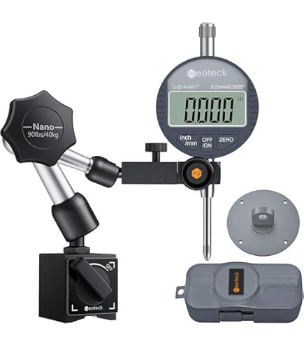 Bilanciere Olimpionico Base Magnetica Snodabile Per Comparatore Centesimale - Perfetta Per Tornio, Misurazioni Precise! Supporto Magnetico Misurazione - Foto 6