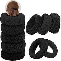 20 Schwarze Haargummis – Extra Stark, Elastisch, Nahtlos Für Dicke & Lockige Haare