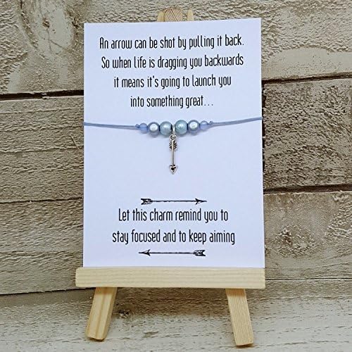 STAY FOCUSED... ARROW Inspirational Beaded Wish Bracelet