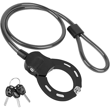 Antivol Trottinette électrique Cadenas à Câble 100cm/14mm - Avec Clé, Résistant, Pour Vélo, Scooter, Poussette