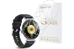 iVoler [4 sztuki] Folia ochronna na ekran kompatybilna z Huawei Watch GT 6 41 mm, folia ze szkła hartowanego [twardość 9H] [Ochrona przed zarysowaniami] [Bez pęcherzyków]