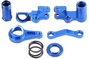 DILWE Steering Servo Saver Complete Part Kit, Aluminium Alloy Steering Servo Saver for Traxxas Slash 4X4 1/10 Truck RC Car RC Model Part Accessory Model Car Accessories