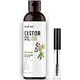 Nankings® Cold Pressed Castor Oil 250ml -100% Pure and Natural for Hair | Skin Care | Nails, Eyebrows and Eyelash Care | Mascara Tube
