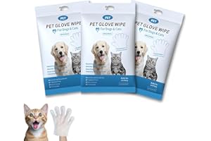 HOPASRISEE Fellfrisch Deo Handschuh-ReinigungstüCher füR Haustiere, Fell Frisch Handschuh, ReinigungstüCher füR Hund und Katze, Keine SpüLreinigung, Geeignet füR Die TäGliche Pflege(18 Stück)