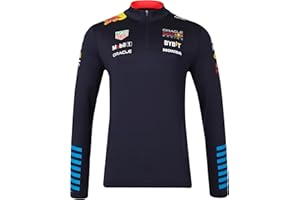CASTORE Red Bull Racing Oracle Sudadera Replica Half-Zip - Logotipos de Transferencia de Calor, Diseño ORBR 20 - Unisex - Talla XS - Azul/Rojo
