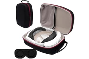 AZURAOKEY Harte Tragetasche for Meta Quest 3, EVA Tragetasche Tasche Tragbare VR Headset Controller Aufbewahrungstasche mit Objektiv Schutzhülle for Meta Quest 3 Zubehör