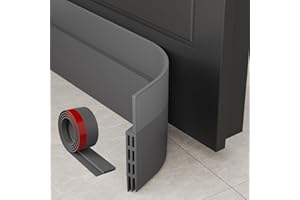 MARICATO Boudin de Porte Silicone Souple, Isolant Phonique et Froid, Protège Contre Insectes et Poussière (100 x 5 cm, Gris)