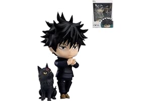 Puruuige Megumi Fushiguro Figure Q Version Clayman Figure, 4 Inch Megumi Fushiguro Figure PVC Changeable Face Movable Figure Statue Ornaments