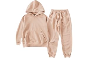 amropi Chándal Niños 2 Piezas Cálido Sudadera con Capucha y Pantalones Jogging Conjunto Ropa para 3-12 años