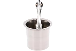 GK GLOBAL KITCHEN Panchpatra with Spoon Set Stainless Steel Achmani Palli Panch Patra Udharini Indian Pooja Puja Items for Diwali Havan Yagna Mandir Temple Home (No 1)