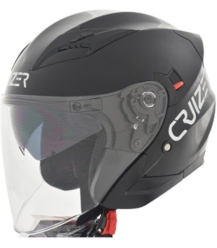 Casco Jet Cruizer Omologato ECE 22-06 - Doppia Visiera (trasparente + Oscurata), Interno Lavabile, Per Moto E Scooter
