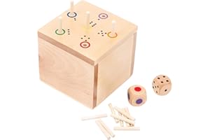 6558 Dado "Asso" in legno small foot in legno, gioco veloce imparato dadi con due dadi, da 5 anni in poi