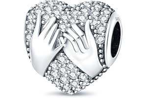 LONGLUCK Charm argento 925, bead charm da donna per le donne Bracciale & Collana, gioielli fai da te per le ragazze.