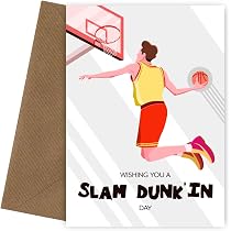 Personalised Basketball Birthday Card For Boys | Son, Grandson, Nephew | Custom Greeting Card