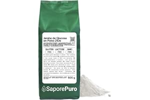 SaporePuro Jarabe de glucosa en polvo 500 gr - Ideal para helados, sorbetes y postres
