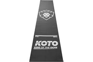 KOTO DARTS KOTO - Foam Mat 290 x 60 cm, Incl. Score Indicator, Non Slip Carpet Dart Mat, Professional Dart Mat, Protect Floor & Darts