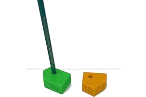 eTech4Us Scribe Offset Marking Blocks Cap Tools set 9, 10, 12, 15, 18, 20, 22, 25, 30 mm increments including pencil and pencil protective cap, ideal for builders, joiners carpenters shop fitters DIY