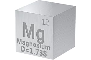 GALLANT METALS Magnesium Cube - Metal Element Cubes - Laser Engraved Density Cube set for a Periodic Table of Elements Collection - (Magnesium, 1 inch)