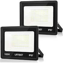 Projecteur LED Extérieur 100W URTBST - 10000LM, Détecteur Mouvement, IP67, 7000K Blanc Froid Pour Garage Ou Jardin