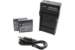 Dot.Foto LB-060 Premium 1250mAh Battery (2-pack) & USB Battery Charger for Kodak PixPro AZ361, AZ362, AZ421, AZ422, AZ425, AZ501, AZ521, AZ522, AZ525, AZ526, AZ527, AZ528