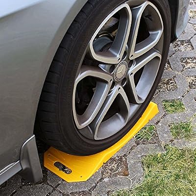 WilTec Cale de protection de pneu 49.5x21.5x66cm Butoir de roue Cale d'hivernage