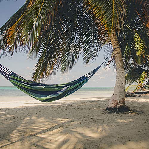 Anyoo Hamaca de Algodón para Jardín al Aire Libre Cama Portátil de Lona
