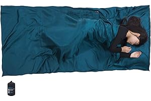 Browint Silk Sleeping Bag Liner, Silk Sleep Sack, Extra Wide 87"x43", Lightweight Travel Sheet for Hotels, More Colors for Option, Reinforced Gussets