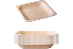 GRÄWE Einwegteller Set - Holz Teller, 25 Stück, 14,5 cm - Stabile Partyteller für 25 Personen, stabiler als Pappteller - Ideal als Partygeschirr und Einweggeschirr