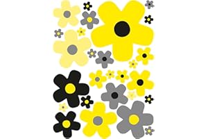 GAMESMONKEY Pegatinas de Coche Flores Margaritas Prilblumen Tuning - 27/54/108 Piezas - Pegatinas de Vidrio para Casco de Bicicleta de Motocicleta de Carrocería Divertida (Small, 27 Piezas, Color 009)