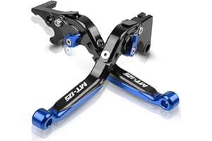 YP YuanPei Leve freno frizione pieghevoli Per MT125 MT-125 2015-2017 Leve estensibili in alluminio Accessori moto(Nero+Blu)
