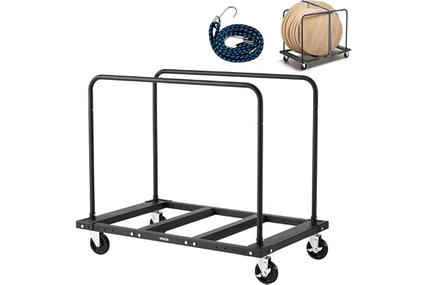 VEVOR Gipsskivor, last, 816 kg, stålpanelvagn med 12,5 mm svängbara hjul, med ankarrem och 2 sidoskenor för fabrik, garage