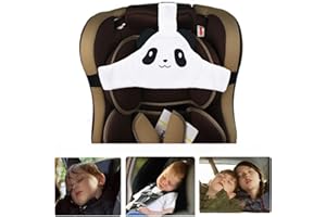 PeiDog Patrón de panda blanco Soporte para la cabeza del asiento de coche para bebé, cinturón fijo para dormir para asiento de coche, correa para la cabeza para niños pequeños y niños (blanco).