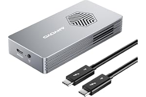 ANYOYO Thunderbolt 4 NVMe SSD Enclosure 40Gbps, Aluminum M.2 Enclosure with Cooling Fan, USB4/3.2 Gen2x2 Case for PCIe NVMe M&B+M-Key SSDs up to 8TB, Compatible with Mac/Windows/Linux